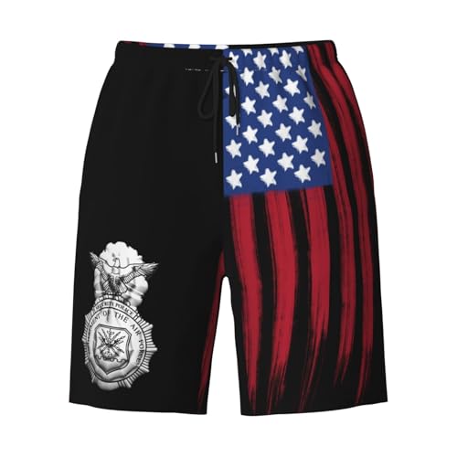 USAF Security Forces Mens Swim Trunks Quick Dry Board Shorts 7" - Hawaii Beach Swimwear2