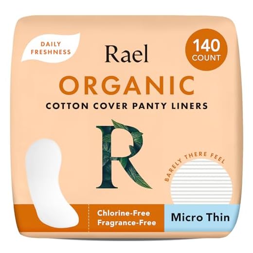 Rael Panty Liners for Women, Organic Cotton Cover - Thin Pantiliners, Light Absorbency, Unscented, Chlorine Free (Micro Thin, 140 Count)