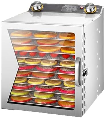 400W Freeze Dryer Machine for Fruits, Vegetables & Meat - 6/8/12 Layers, 0-12H Timer, 35-90℃ Temp, 6-Inch Blade & 360° Fan for Efficient Drying