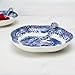 Spode Blue Italian 8 Inch Handled Tray - Elegant Decorative Serving Dish for Snacks, Appetizers, Fruit - Porcelain Presentation for Entertaining Table Displays