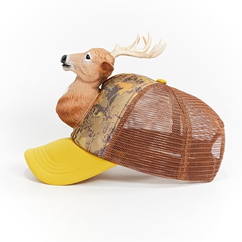 Image of 3D Animal Trucker Hat, Funny Novelty Mesh Snapback Cap for Men & Women