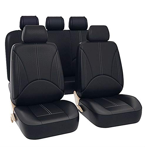 BOTTLEWISE Juegos de Fundas de Coche para Asientos Delanteros y Traseros Universal Protector de PU Impermeable Accesorios Coches Interior Fundas...