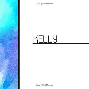 Kelly : Personalized Blue/purple Wrap Around Design Square Sketchbook with Name: 90 Blank Pages