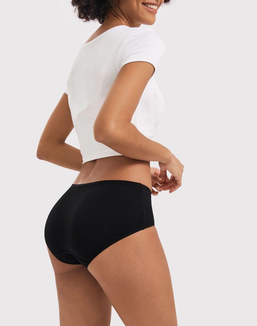 INNERSY Culotte Femme Coton Doux Slip Taille Basse sous-vêtement Élastique Basique Lot de 6