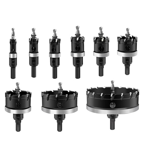 LXLXXAYLS 1Pcs 14-100mm TCT Hole Saw Drill Bits Alloy Carbide Cobalt Cutter Stainless Steel Plate Iron Metal Cutting Kit(22mm)
