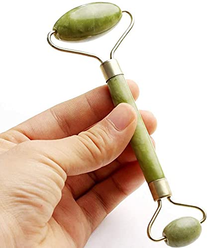 PM Enterprises Revin Enterprise Marble Jade Roller Face Massager Double Rollers Antiaging Face Eye Neck Foot Massage Tool Stimulating Blood Flow (Green). 4