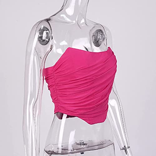 Image of Modegal Women's Strapless Boned Mesh Bustier Corset Bodyshaper Crop Top | Vintage Backless Bustier Zip Back Corset Bodyshaper Crop Top