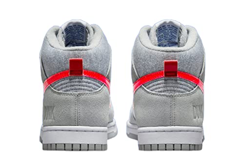 Nike Big Kid's Dunk Hi SE Lt Smoke Grey/Gym Red-White (DH9750 001) - Image 6