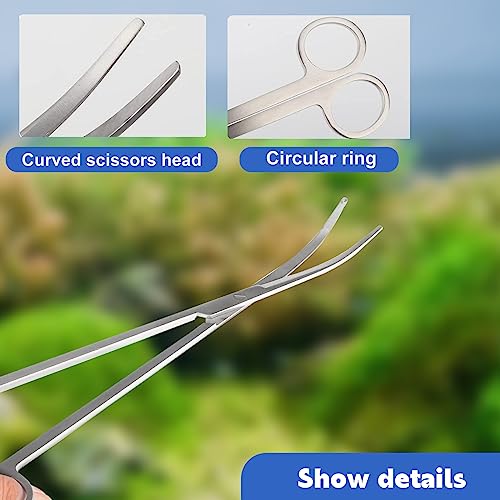 Vueinrg 4 in 1 Stainless Steel Aquarium Aquascaping Set, Long Tweezers, Scissors, Spatula, Gravel Spatula, Aquascape Tool - Image 4