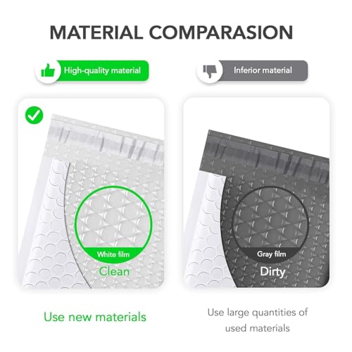 Image of Fuxury Bubble Mailers 8.5x12 inch 25 Pack Self-Seal Adhesive Padded Envelopes
