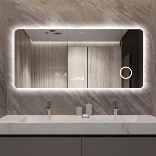 Espejo de baño con LED para maquillaje con luz regulable de 500 x 700 mm 2
