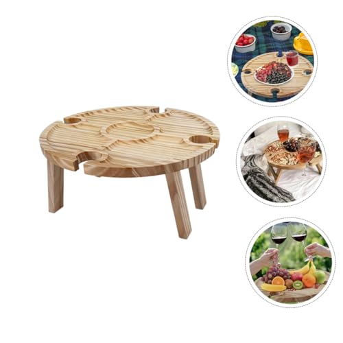 Table pliante de camping en bois FOMIYES structure premium durable - 7
