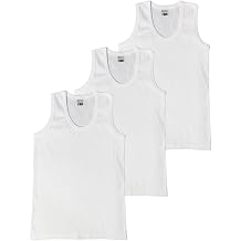 ALYA UNDERWEAR Boy, Cotton Rib Fabric Athlete, Oval Collar 3 Pack