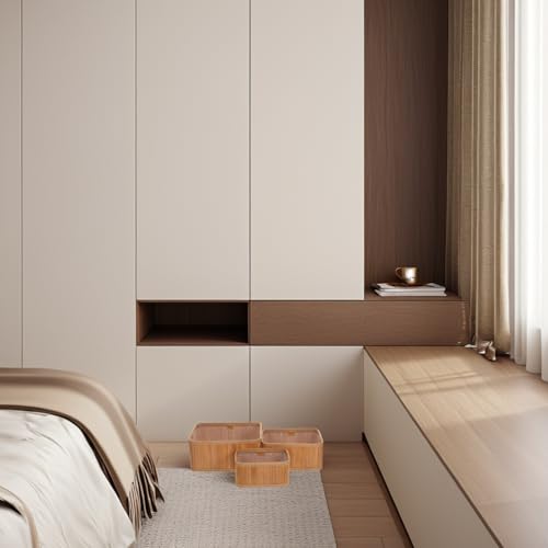 Panier de rangement en bambou bac empilable salle de bain - 5