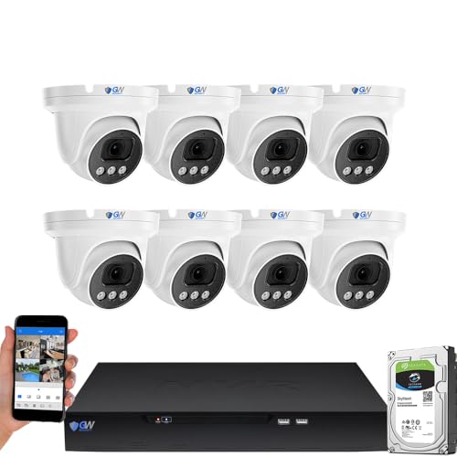 GW Security 8�`�����l�� NVR UltraHD 4K ��F�� NDAA & TAA ���� �h�ƃJ�����V�X�e�� 8 x 8MP @25FPS ���O&���� PoE �^���b�g�J�����A10�̃X�}�[�gAI�@�\