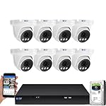 GW Security 8 Channel NVR UltraHD 4K Face Recognition NDAA & TAA Compliant Security Camera System with 8 x 8MP @25FPS Outdoor & Indoor PoE Turret Cameras, 10 Smart AI Functions