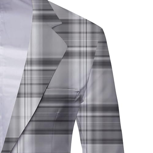 Blazer imprimé graphique 3D veste homme légère décontractée 1 bouton chic