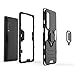 LuluMain Compatible with Oppo Find X2 Pro Case, Metal Ring Grip Kickstand Shockproof Hard Bumper (Works with Magnetic Car Mount) Dual Layer Rugged Cover (Black)