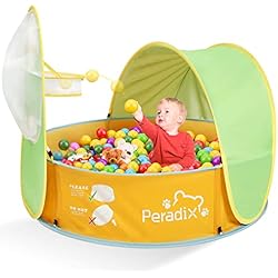 Peradix Tienda de Playa para Bebés Portátiles, Piscinas para Niños Infantil con Techo, Carpa Plegable Portátil Protección Sol Anti UV 50, Ventilación, Adecuado para Varios Lugares (Verde)