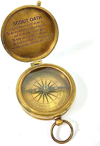 Boy Scout Gift Personalized Boy Scout Compass, Cub Scout Leader, Working Compass, Custom Engraved Compass, Brass Antique Compass image 5