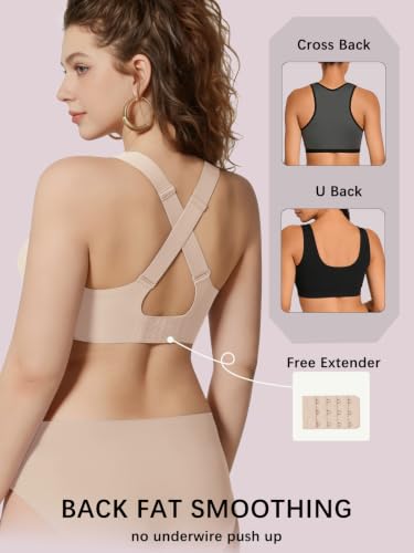 COCOMARTS Jelly Bras for Women No Underwire Full Coverage Push Up Bra XL - image 3