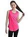 Celfaeree 5 Packs Girls Athletic Tank Tops Active Dry Fit Tank Top for Girls Dance Yoga Workout Tops for Exercise Bl/Gr/Pur/Pink/Hot Pink M