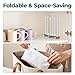 EsLuker.ly Baby Bottle Drying Rack Plastic Vertical Dryer Holder, Foldable Space Saving for 12 Milk Glass Bottle Countertop, Drain Stand Shelf for New Parents
