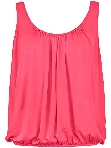 Image of Love My Fashions® Women’s Vest Top Sleeveless Round Scoop Neck Tank Bubble Hem Straps Summer Vest Tops for Women UK Neon Pink