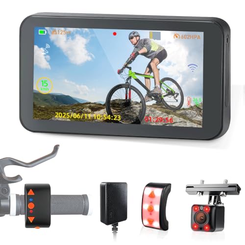 Cámara de visión trasera para bicicleta VSYSTO de 1080P: evita accidentes con pantalla de 4,5''