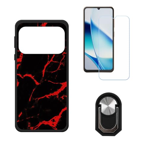 BMPNLSZ �K�pHotwav A17 Pro Max�p+HD�����K���X�ɓK�����ėpTPU�P�[�X�A�V���J�Q���P�[�X�o���p�[�ی�o�b�N�P�[�X-�ɓK����9�d�x�X�N���C�u�h�~�X�N���[���v���e�N�^(6,75") + ���O���\�Ŕėp�I��360�x��]�\�ȃX�e��
