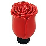 Abfer Flower Shift Knob Rose Gear Shifter Handle Red Car Stick Lever Knob Replacement Fit Most...