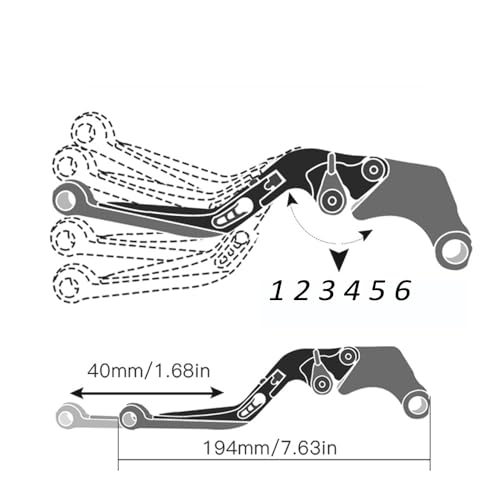 Palanca de freno ajustable TMAX 530 embrague de aluminio para manillar 2008-2018 4