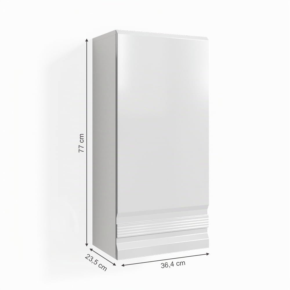 Vicco Armoire Murale Fredd, Blanc Haute Brillance, 36.4x77cm