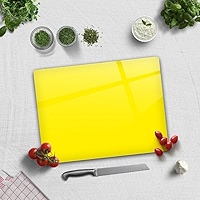 Glass Chopping Board 40x30cm PACK Of 2 : Clear Glass Worktop Saver For Kitchens - Durable, Hygienic Glass Worktop Savers - Scratch-Resistant, Heat- Proof, Easy-Clean: Chopping Boards