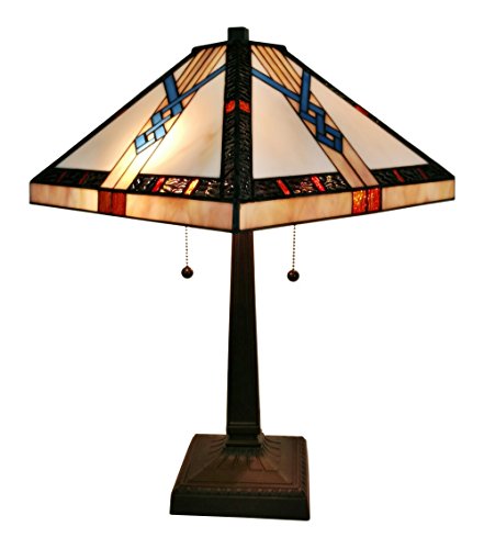 Amora Lighting AM244TL14 Tiffany-Style Mission Table Lamp