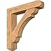 Ekena Millwork BKT0806X38X38OLY04SWR Olympic Craftsman Smooth Bracket w/Offset Brace, Western Red Cedar