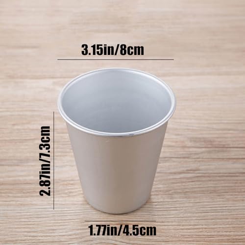 image for MGGi 6 Packs Popover Pan, Aluminium Pudding Tin Cup Baking Maker, Indi