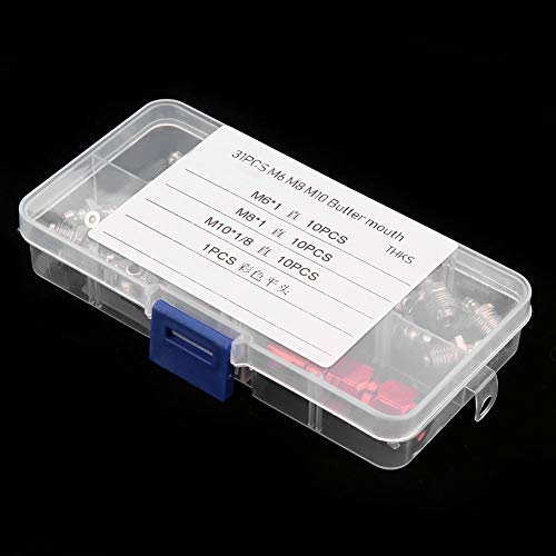 Encaixes de Mamilo de Graxa, 30pcs Pacote de Encaixe de Graxa M6 M8 M10 Peça de Lubrificação Mecânic