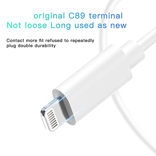 Image of Iphone Lightning to USB Cable (3 Ft) White Compatible with iPhone 14 /14 Plus /14 Pro /14 Pro Max /13 /13Pro /12 /12 Pro /11 /11Pro /X /8 /(Adapter Not Included) - Pack of 1