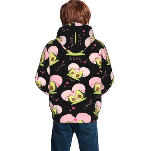 Avocado Lovers Kid Hoodies Boys Sweatshirts Girls Pullover with Pocket4