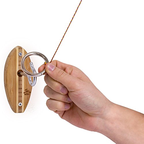 Tiki-Toss-Hook-and-Ring-Toss-Game-Short-Board-Edition-100-Bamboo-Party-Game-for-Indoor-or-Outdoor-Family-Fun-All-Parts-Included