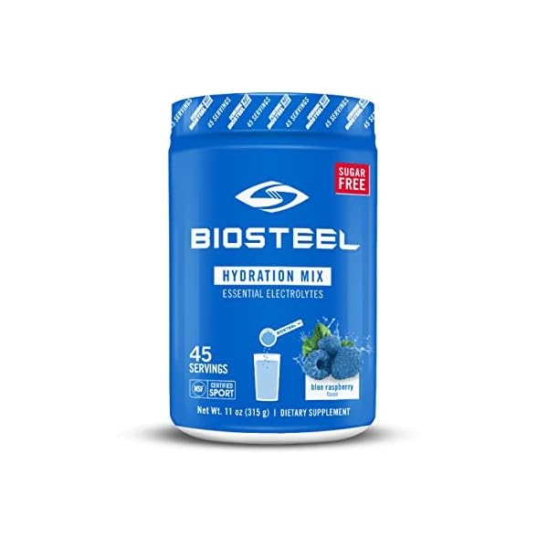 BioSteel Hydration Mix, zuckerfrei mit essentiellen Elektrolyten und B-Vitaminen, Blaue Himbeere (Blue Raspberry, 11 oz…