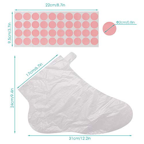 image for Segbeauty Paraffin Bath Liners for Foot, 200 Counts Plastic Foot Cover