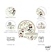 Zak Designs Disney Kids Dinnerware Set 3 Pieces, Durable and Sustainable Melamine Bamboo Plate, Bowl, and Tumbler are Perfect For Dinner Time With Family (Minnie Mouse)