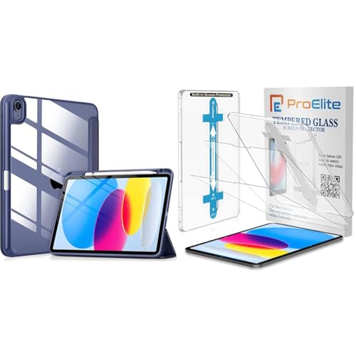 Image of ProElite Case Cover for Apple iPad 10th Generation, Transparent case Cover with Pencil Holder for IP