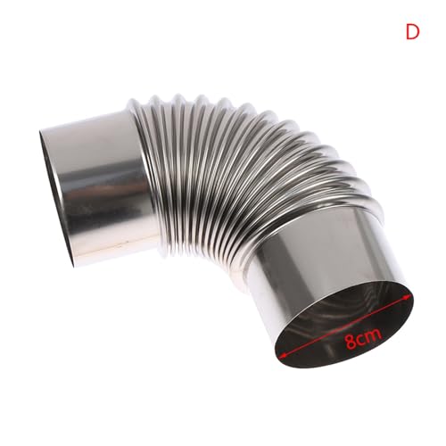 Coude à 90° en acier inoxydable 80 mm pour conduit de cheminée étanche