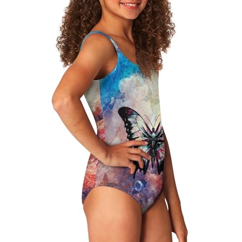 Image of YEXIATODO Kids One Piece Swimsuit for Teen Girls Womens Bathing Suit High Waist Bikini Set Girls Swimsuit for 7-18 Years Old