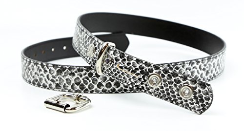 White Python Snake Heavy Duty Belt 1.25" Wide Removable Buckle2