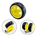 4PCS Toy Car Wheels Robot Car Rubber Tire Wheel for RC Car Truck Robot DIY Model Toy Wheel Replacement Parts (25x65mm Yellow)
