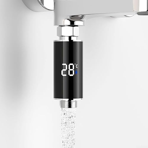 Miniatura 8 de Cabezal de ducha LED con pantalla de temperatura del agua en tiempo real, termómetro hidroeléctrico para seguridad en el baño del bebé, fácil